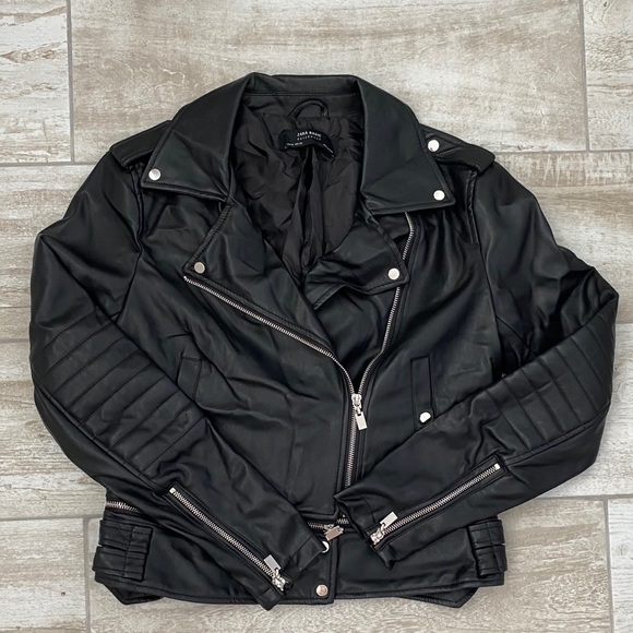 Zara Jackets & Blazers - Zara Black Leather Jacket